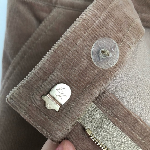 St. John Sport size 12 Beige Straight Leg Corduroy Dress Pants - Picture 7 of 9